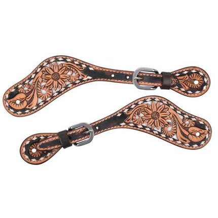 White Daisy Filigree Spur Straps