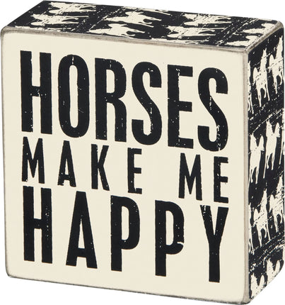 Box Sign Horses