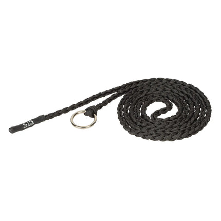 STS Ranch Tie String with Stainless Steel Ring Black