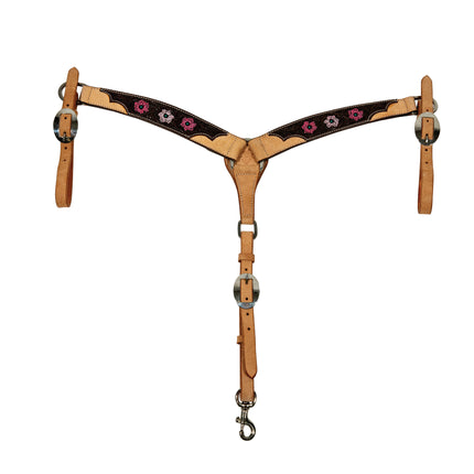 PC Breastcollar Pink Flower Pony