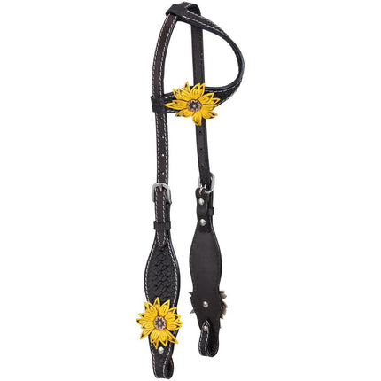 3D Sunflower Single Ear Headstall