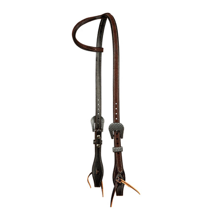 PC Headstall Single Ear 5/8" Chocolate Roughout