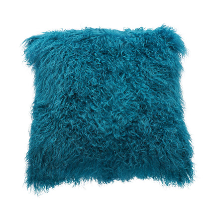 Tibetan Lamb Pillow 16" Dark Teal
