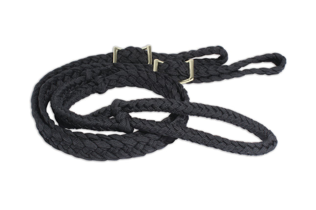 Professional's Choice Braided Barrel Rein Black