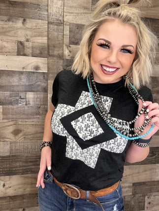 Texas True Tee - Kaci Cactus Cross