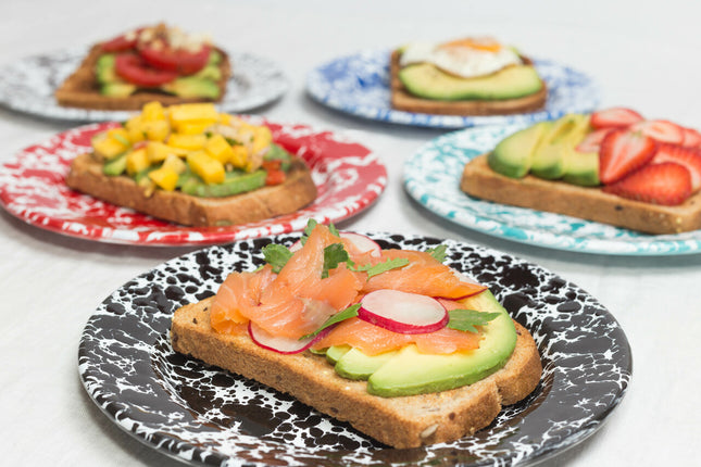 Splatter Salad Plate Red