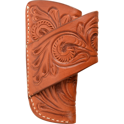 Martin Horizontal Knife Sheath with Floral Tooling