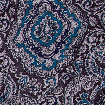 Mini Wild Rag Paisley Blue/Silver