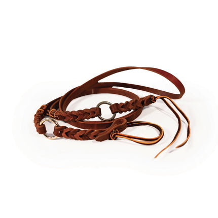 PC RH Bleeding Heart Ring Roping Reins 1/2"