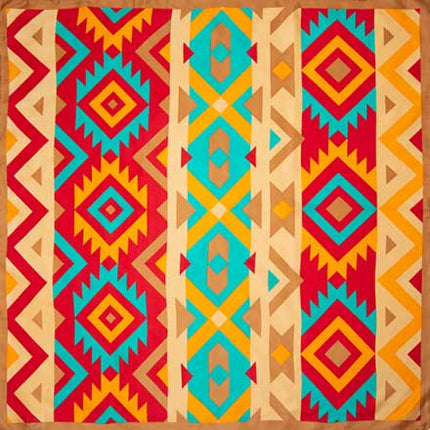 Mini Wild Rag Southwest Gold and Red #5