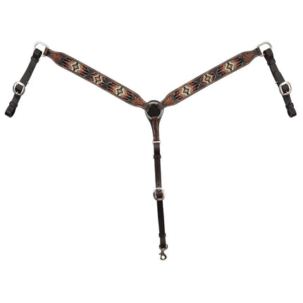 Beaded Black Red White Breastcollar