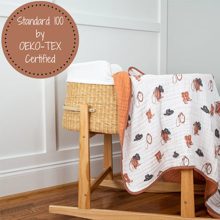 Boots Western Muslin Blanket