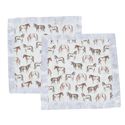 Wild Horse Bamboo Muslin Security Baby Blankie