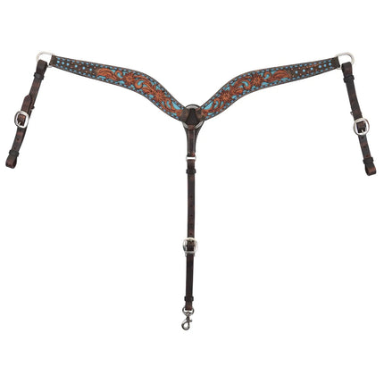 Bronco Blue Texas Flower Breastcollar