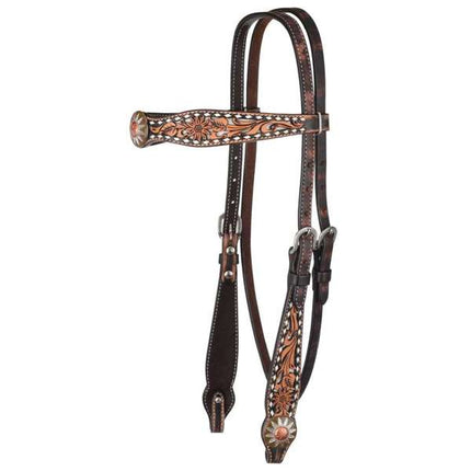 White Daisy Filigree Browband Headstall