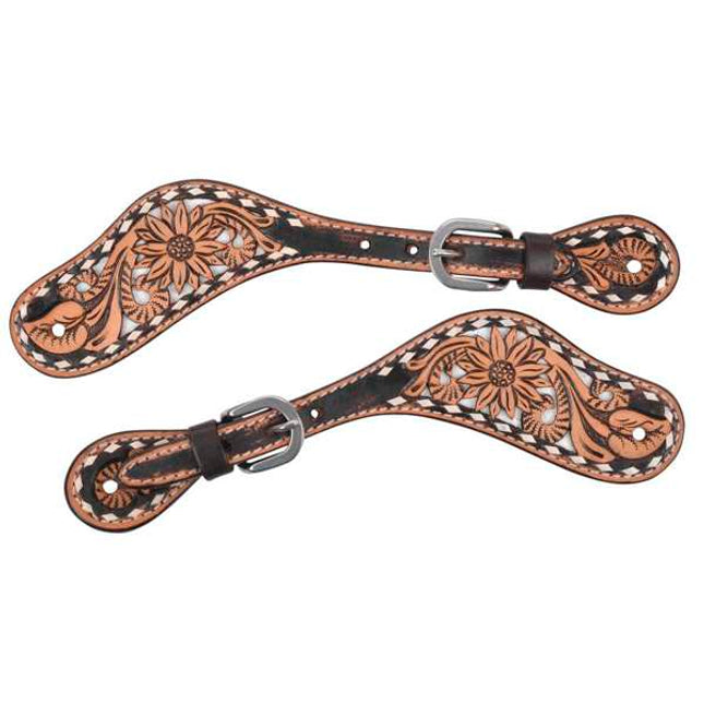 White Daisy Filigree Spur Straps
