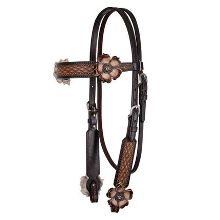Dusty Rose Vintage Browband Headstall