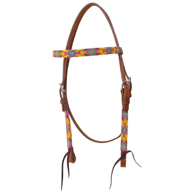 Infinity Bubblegum Brownband Headstall