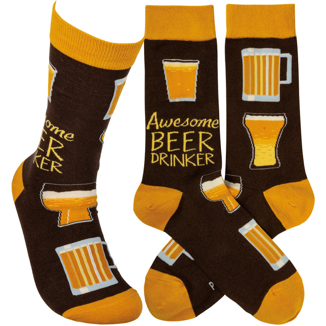 Primitives by Kathy Socks - Awesome Beer Drinker Socks