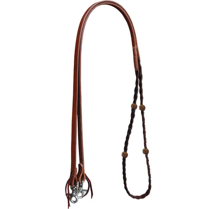 Oxbow Barrel Rein w/ Rawhide Knots