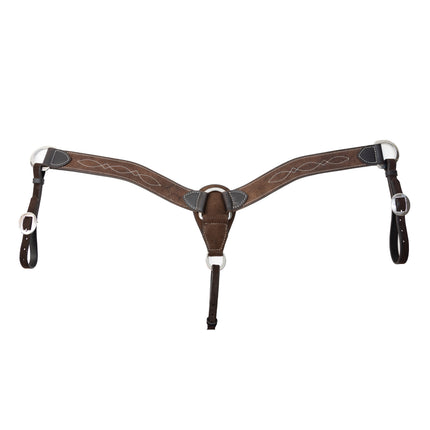 PC Breastcollar Contoured 2" Chocolate/Roughout Gunslinger