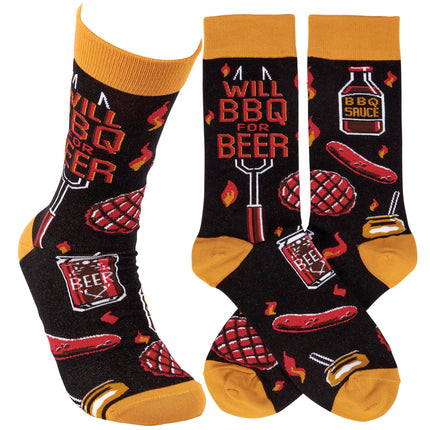 Primitives by Kathy Socks - Will BBQ For Beer