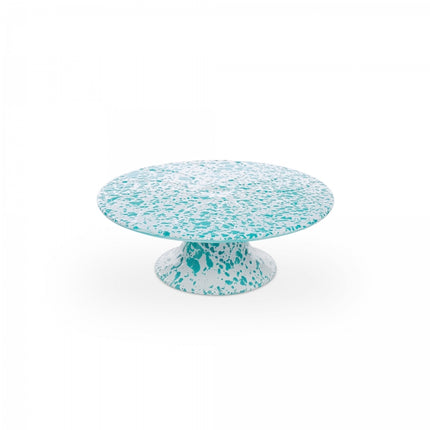Splatter Cake Stand Turquoise