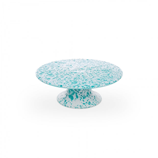 Splatter Cake Stand Turquoise