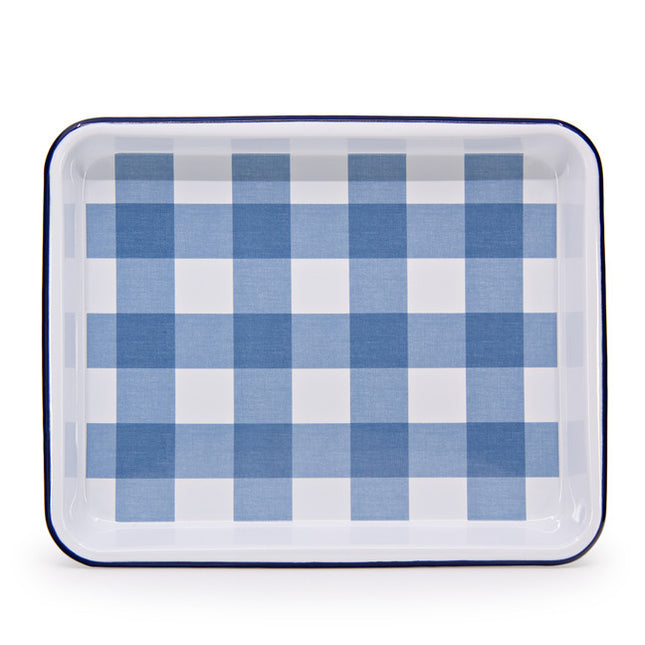 Max Humphrey x CCH Gingham Small Rectangle Tray Blue