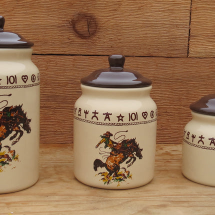 West Creation 3pc Canister Set Bronco