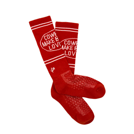 Lucky Chuck Cactus Alley Cowboys Lover Red Performance Boot Socks