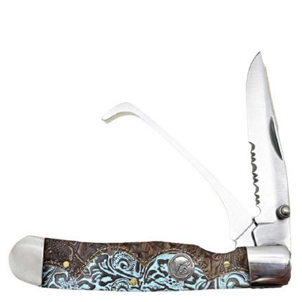 Whiskey Bent Knife Hoofpick Tooled Country