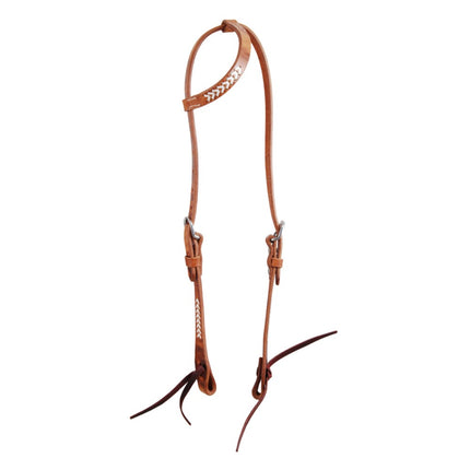 Oxbow Nevada Slip Ear Headstall w/ Rawhide Weaving