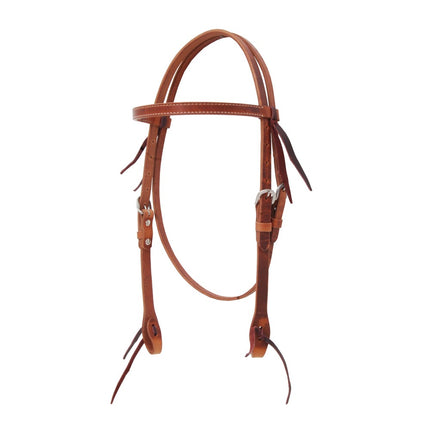 Oxbow Harness Leather Browband w/ Latigo Ties