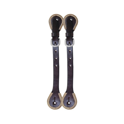 Oxbow Rawhide Tip Chocolate Spur Strap