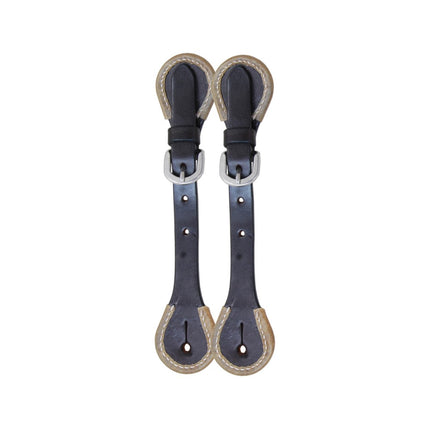 Oxbow Rawhide Tip Chocolate Spur Straps Kids