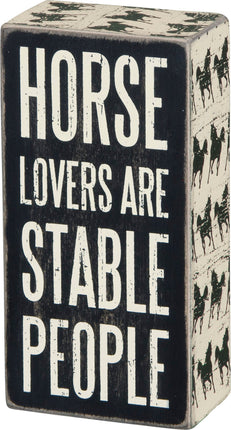 Box Sign Horse Lover