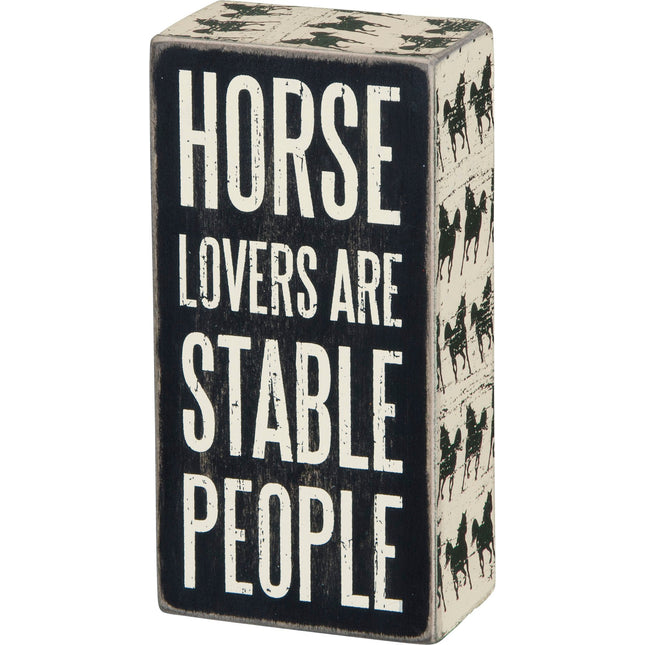Box Sign Horse Lover