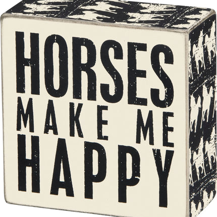 Box Sign Horses