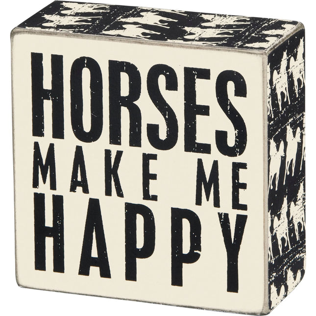 Box Sign Horses