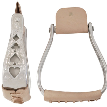 AHE Aluminum Stirrup w/ Card Suite Cut Outs