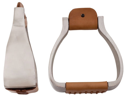 AHE Aluminum Roper Stirrups w/ 2 3/4" Leather