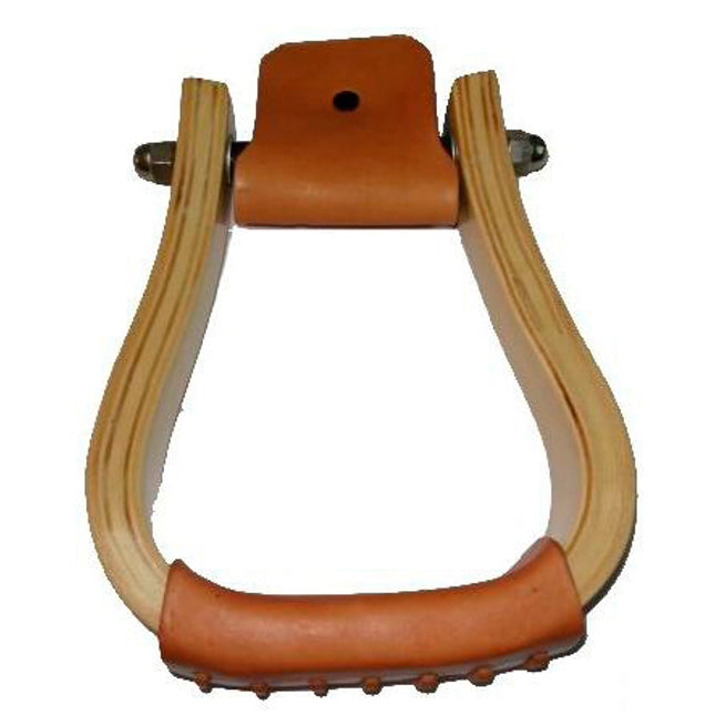 AHE Wooden Stirrup w/ 2" Leather Wrap
