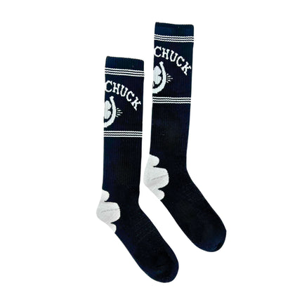 Lucky Chuck Retro Lucky Chuck Black/White Performance Boot Socks