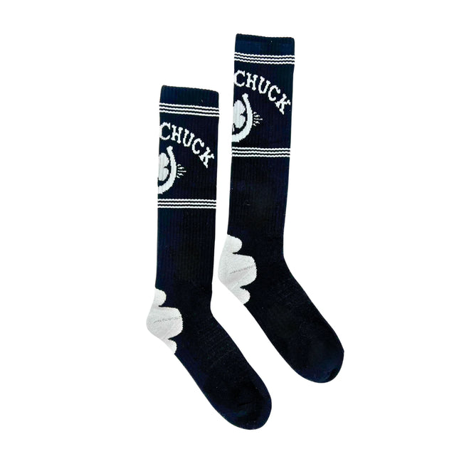 Lucky Chuck Retro Lucky Chuck Black/White Performance Boot Socks