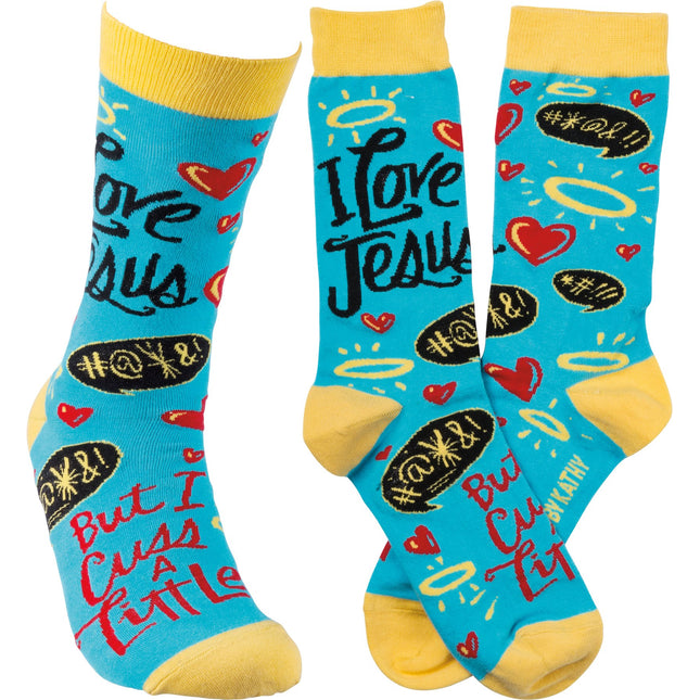 Primitives by Kathy Socks - I Love Jesus But I Cuss A Little