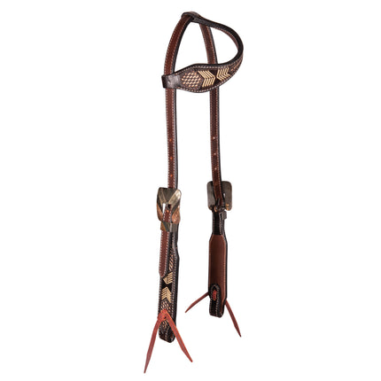 PC Headstall Chocolate Arrowhead Single Ear