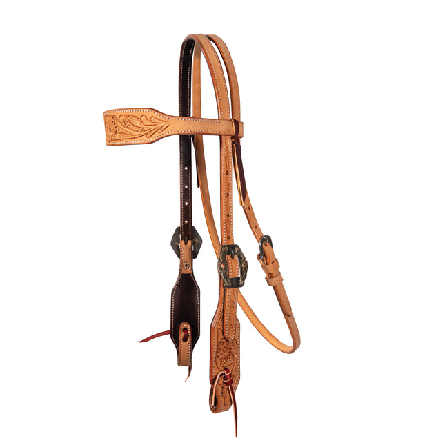 Professional's Choice Headstall Floral Roughout Browband