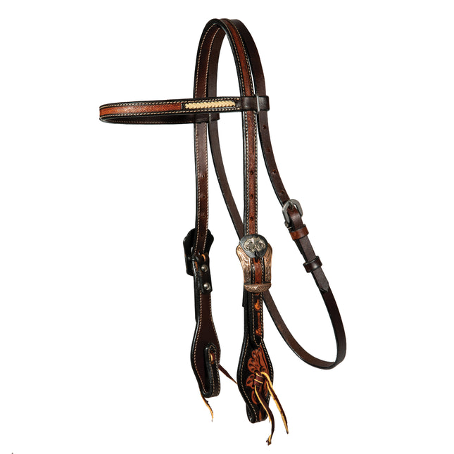 PC Headstall Browband Heritage Rawhide Braid