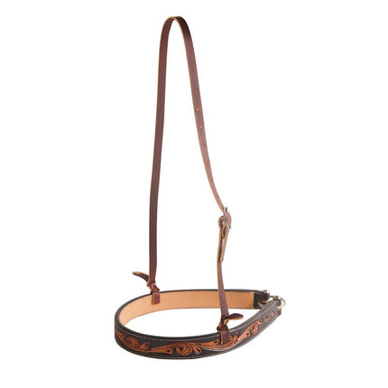 PC Noseband Black Floral Roughout